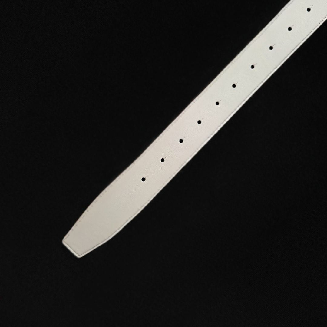 FLAME HEARTS BELT - White